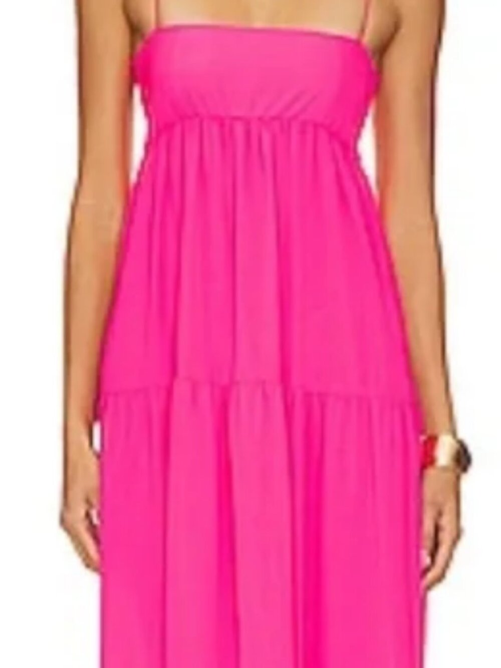 Show Me Your Mumu Hot Pink Tiered Maxi Dress